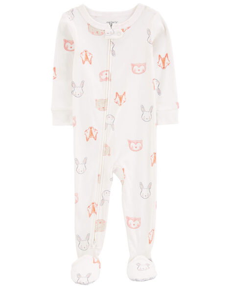 Carter's Baby 1-Piece Animals 100% Snug Fit Cotton Footie Pajamas