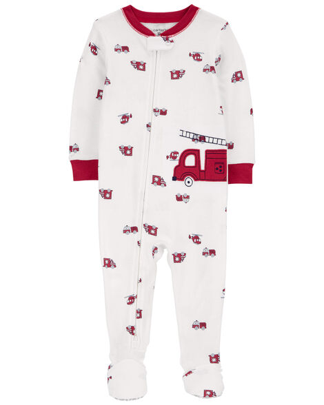 Carter's Baby 1-Piece Firetruck 100% Snug Fit Cotton Footie Pajamas