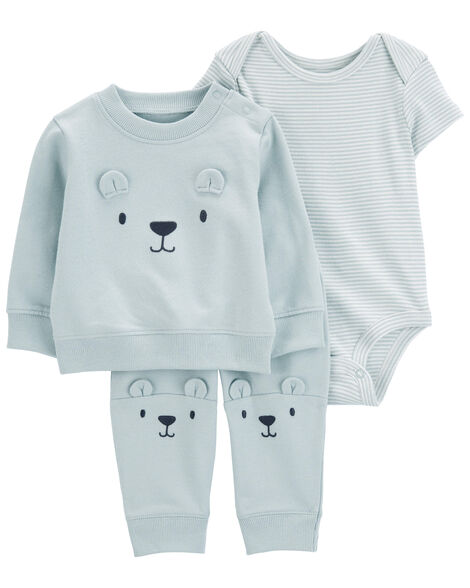 Carter's Baby 3-Piece Bear Little Cardigan Set