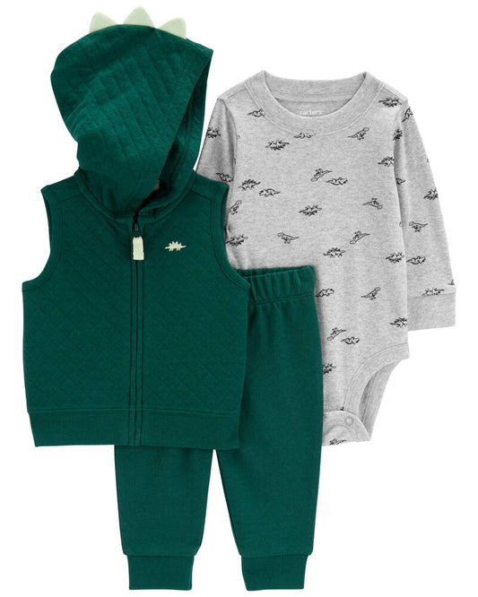 Carter's Baby 3-Piece Dinosaur Little Vest Set