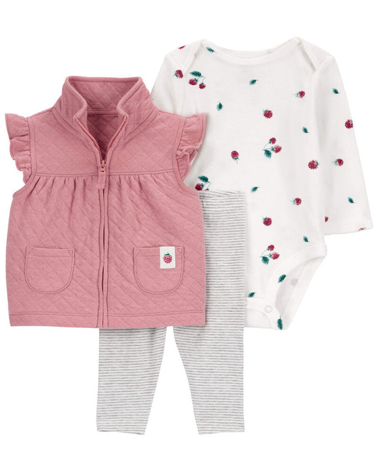 Carter's Baby 3-Piece Quilted Little Vest Set