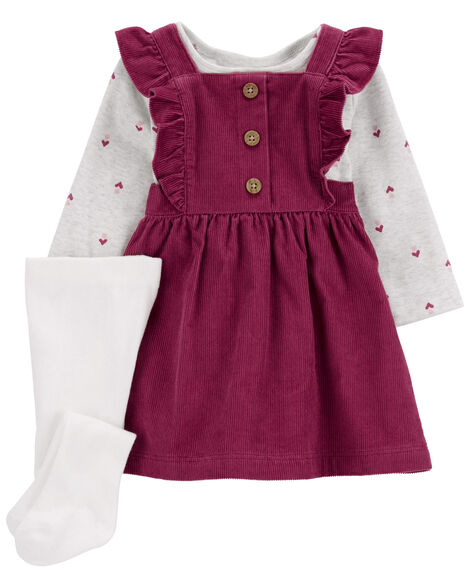 Carter's 3-Piece Maroon Jumper Set