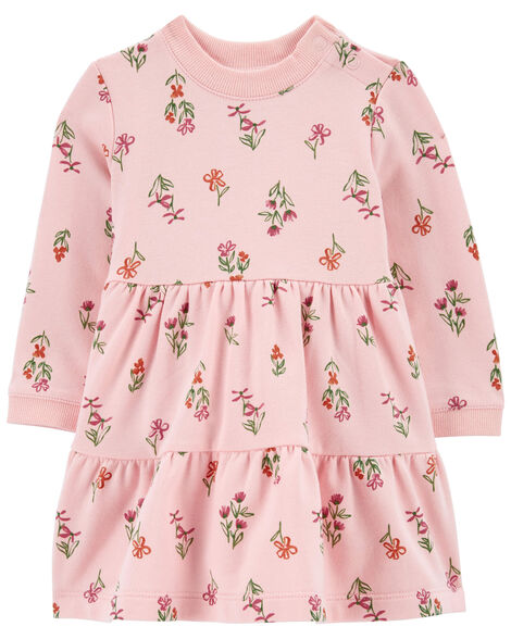 Carter's Baby Floral Print Fleece Dress