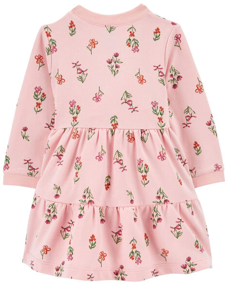 Carter's Baby Floral Print Fleece Dress