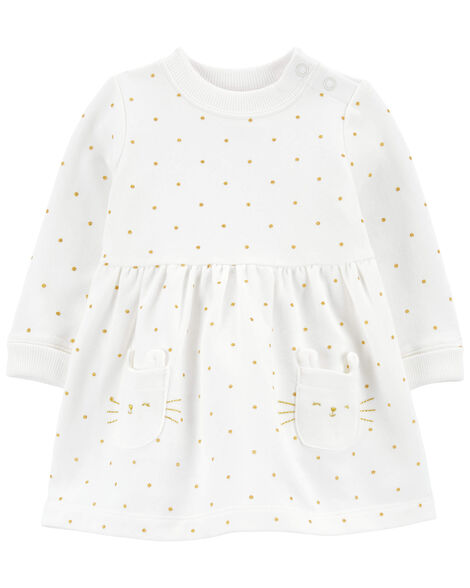 Carter's Baby Polka Dot Fleece Dress