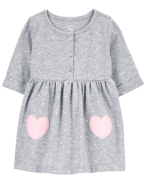 Carter's Baby Heart Jersey Dress