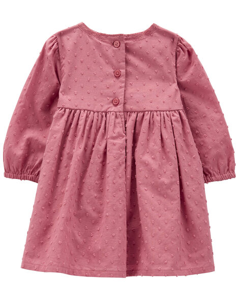 Oshkosh Baby Swiss-Dot Crochet Trim Dress