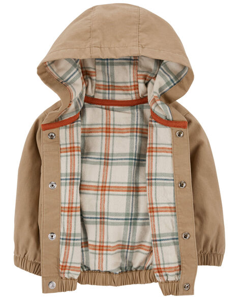 Carter's Baby Canvas Hooded Snap-Up Jacket