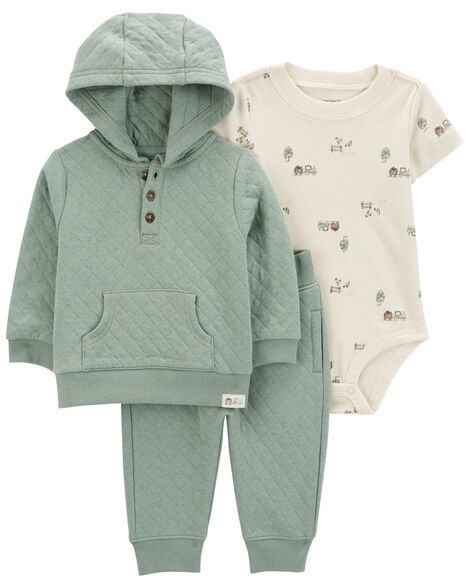 Carter's Baby 3-Piece Quilted Little Cardigan Set