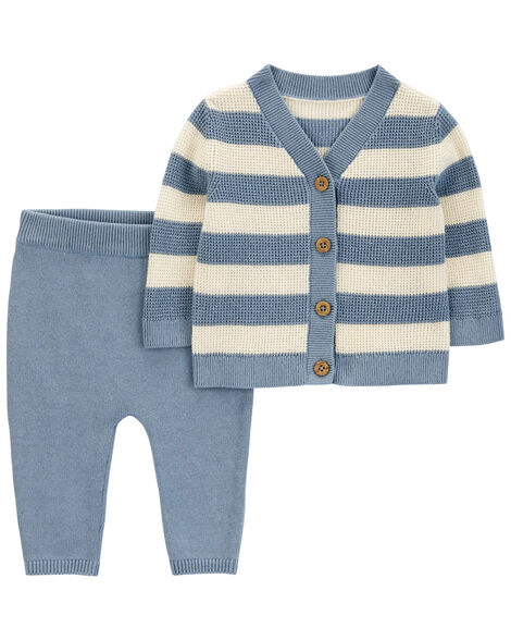 Carter's Baby 2-Piece Striped Cardigan & Jogger Set