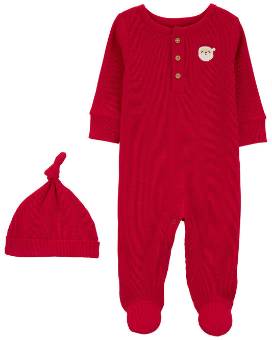 Carter's Baby 2-Piece Red Santa Sleep and Play Set