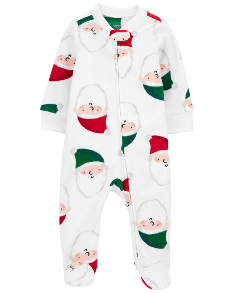 Carter's Baby Santa Zip-Up Fleece Sleep & Play