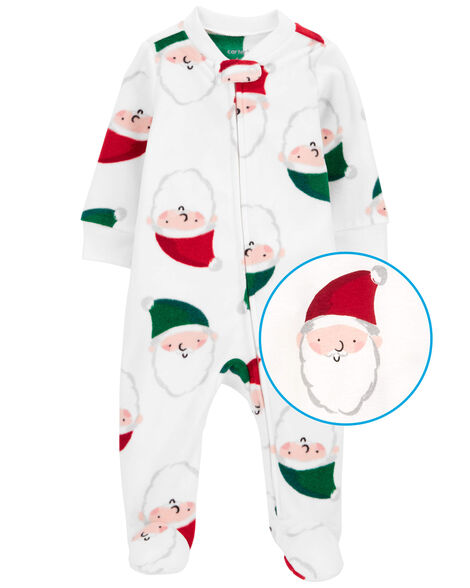 Carter's Baby Santa Zip-Up Fleece Sleep & Play