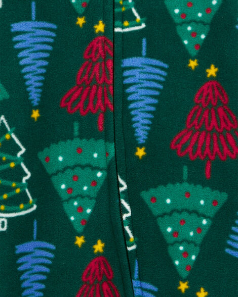 Carter's Baby Christmas Trees Zip-Up Fleece Sleep & Play Pajamas