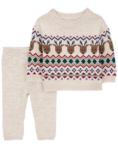 Carter's Baby 2-Piece Fair Isle Sweater & Pant Set