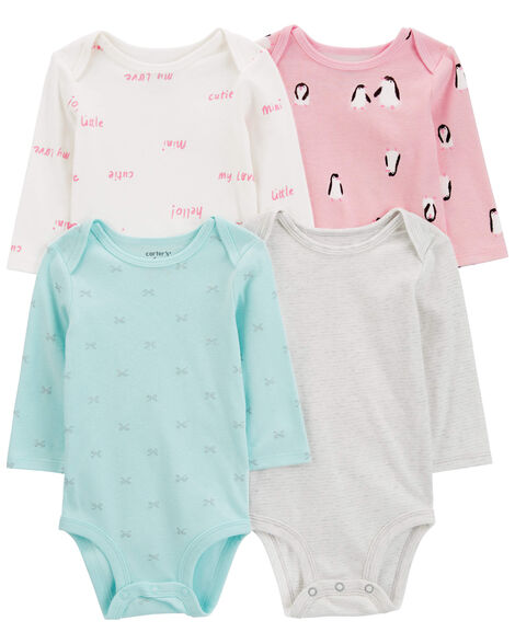 Carter's Baby 4-Pack Long-Sleeve Original Bodysuits