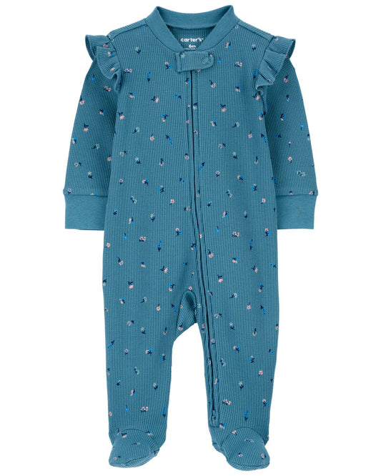 Carter's Baby Floral 2-Way Zip Thermal Textured Sleep & Play