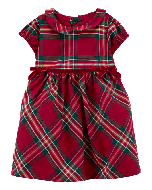 Carter's Baby Plaid Sateen Holiday Dress