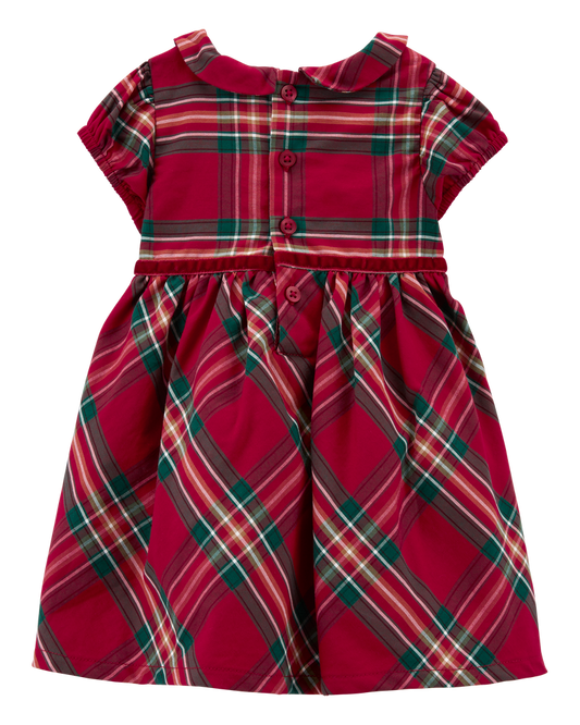 Carter's Baby Plaid Sateen Holiday Dress