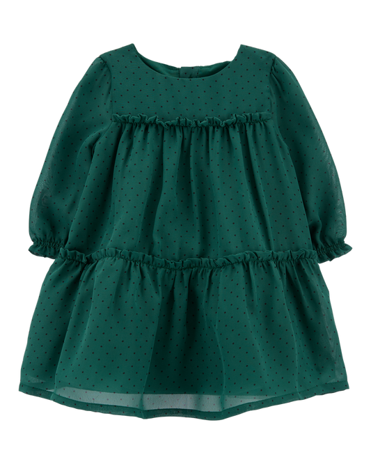 Carter's Baby Tiered Crepe Holiday Dress