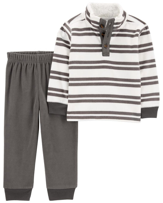 Carter's Baby 2-Piece Striped Fleece Pullover & Pant Set