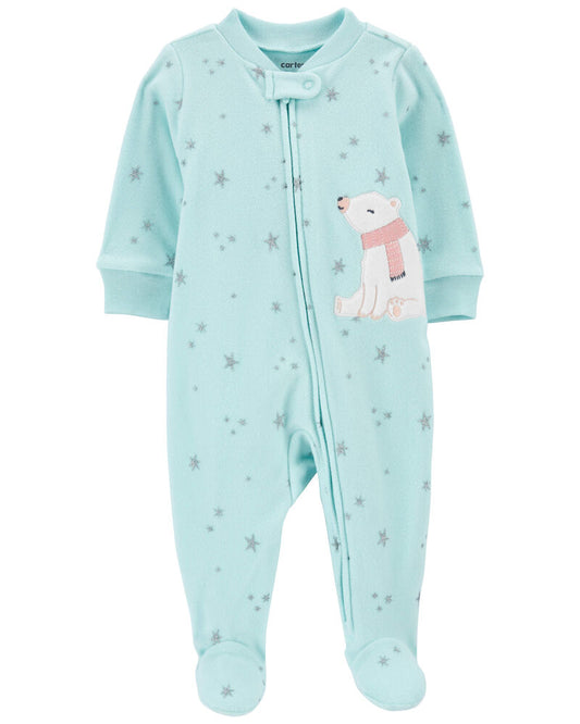 Carter's Polar Bear Fleece Zip-Up Footie Sleep & Play