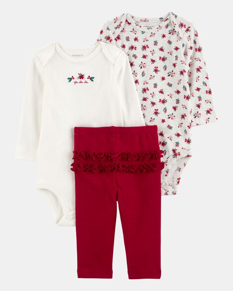 Carter's Baby 3-Piece Floral Little Character Set