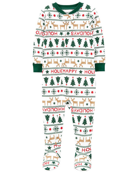 Carter's Baby 1-Piece Christmas 100% Snug Fit Cotton Footie Pajamas