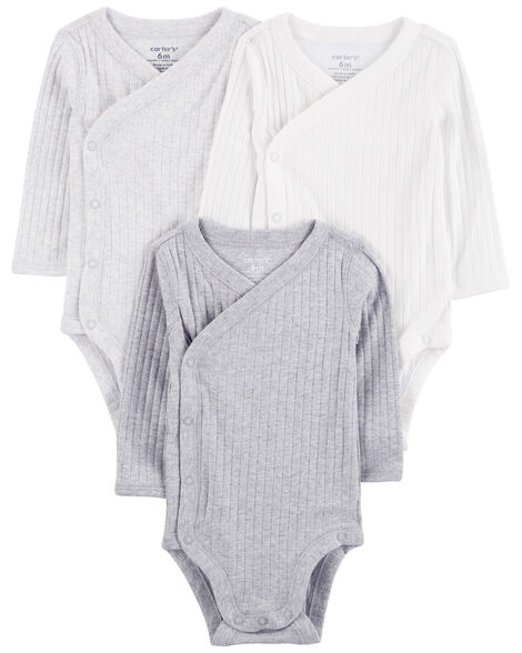 Carter's Baby 3-Pack Long-Sleeve Side-Snap Bodysuits