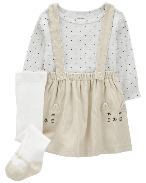 Carter's Baby 3-Piece Cat Print Jumper Set