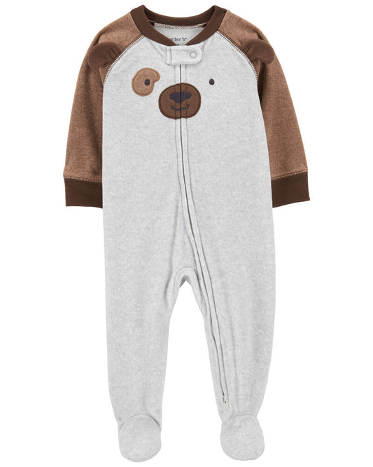 Carter's Dog Fleece Zip-Up Footie Sleep & Play