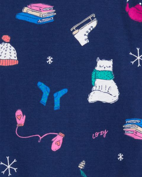 Carter's Toddler 4-Piece Snow Flake 100% Snug Fit Cotton Pajamas