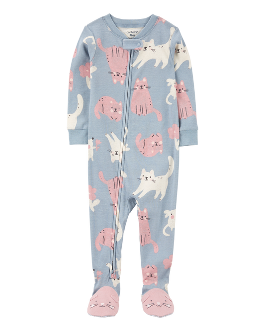 Carter's Toddler 1-Piece Cat 100% Snug Fit Cotton Footie Pyjamas