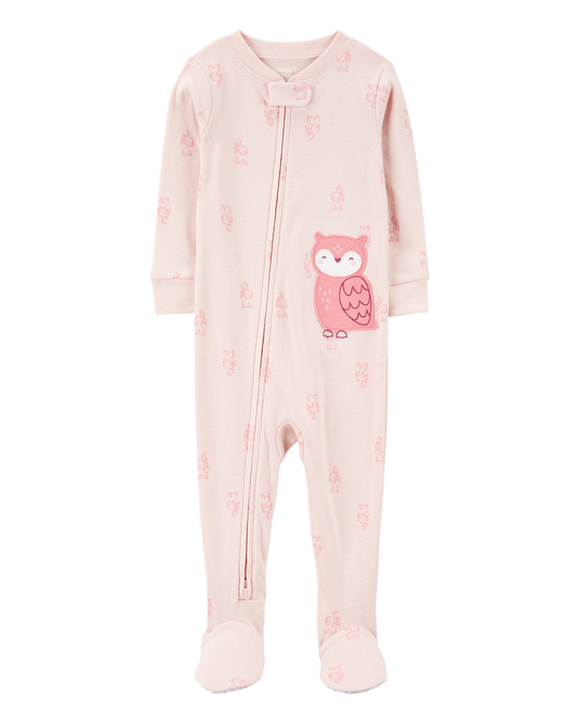 Carter's Toddler 1-Piece Owl Print 100% Snug Fit Cotton Footie Pyjamas