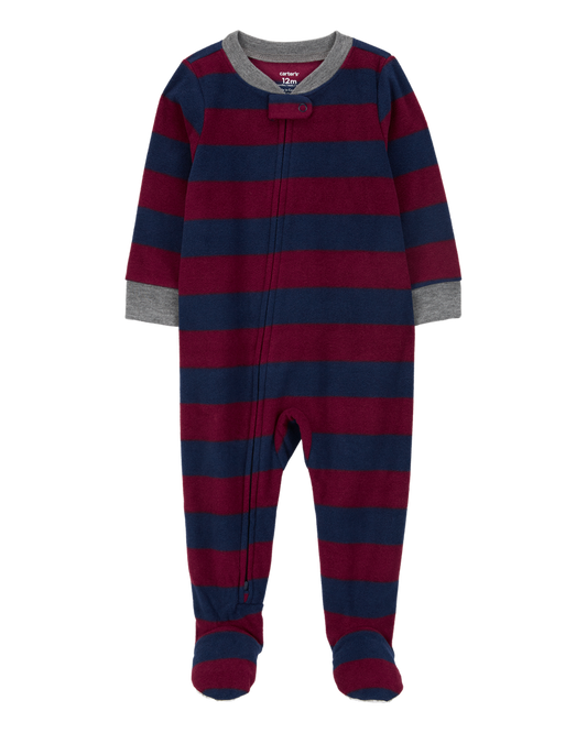 Carter's Baby 1-Piece Striped Fleece Footie Pyjamas