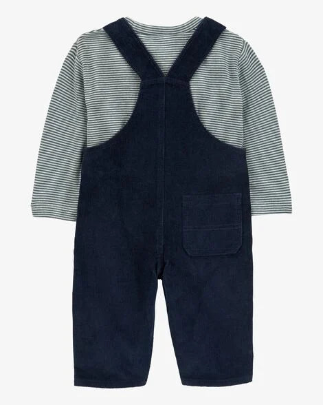 Carter's Baby 2-Piece Striped Tee & Corduroy Overall Set