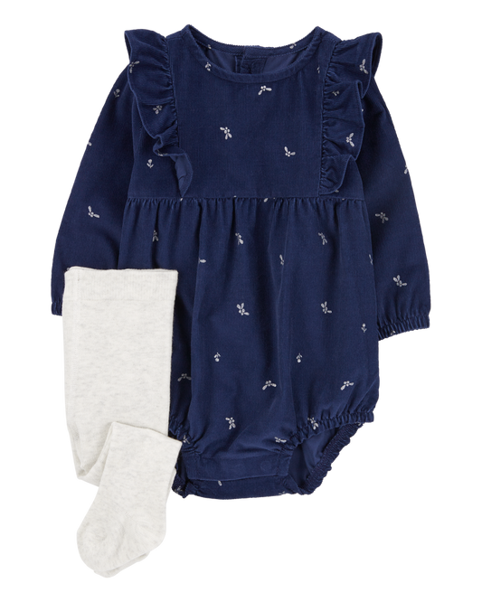 Carter's Baby 2-Piece Corduroy Bubble & Tights Set