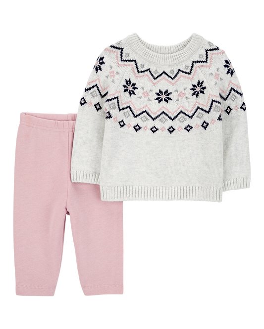 Carter's Baby 2-Piece Fair Isle Sweater & Legging Set