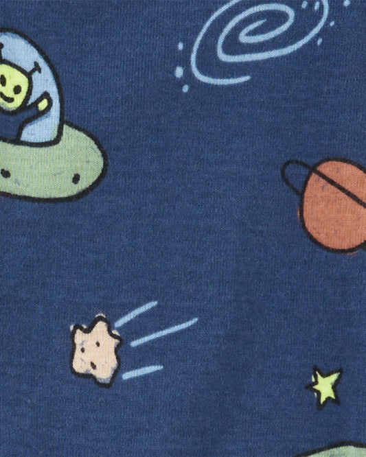 Carter's Toddler 1-Piece Space Print 100% Snug Fit Cotton Footie Pajamas