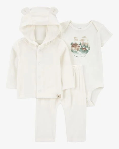 Carter's Baby 3-Piece Fuzzy Little Cardigan Set