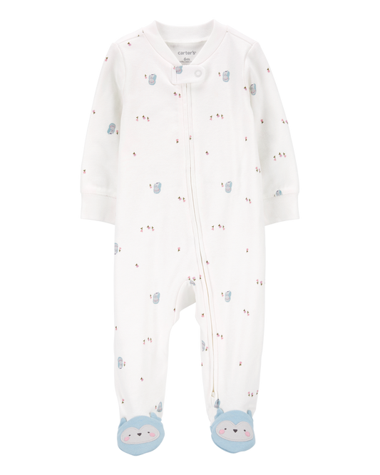 Carter's Baby Owl 2-Way Zip Cotton Sleep & Play