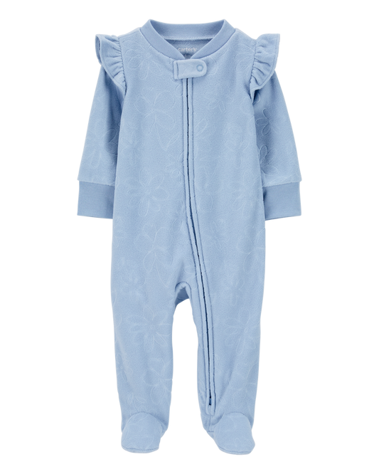 Carter's Baby Floral Zip-Up Fleece Sleep & Play