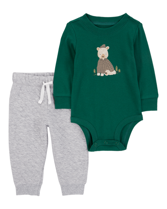 Carter's Baby 2-Piece Bear Hooded Bodysuit Pant Set