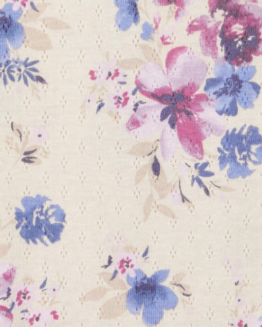 Oshkosh Baby Flutter Sleeves Long-Sleeve Bodysuit - Floral