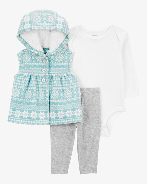 Carter's Baby 3-Piece Fair Isle Little Vest Set