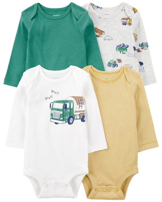 Carter's Baby 4-Pack Long-Sleeve Bodysuits