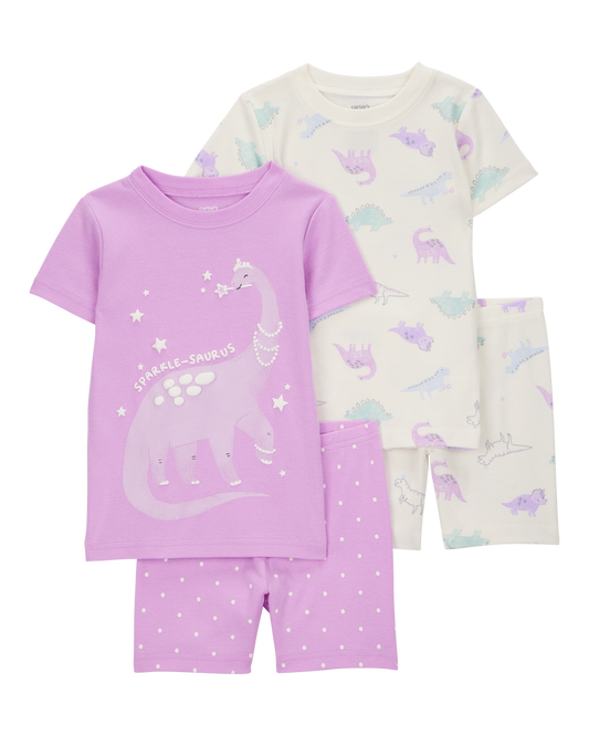 Carter's Baby Dinosaur Print Snug Fit Cotton 4-Piece Pyjamas