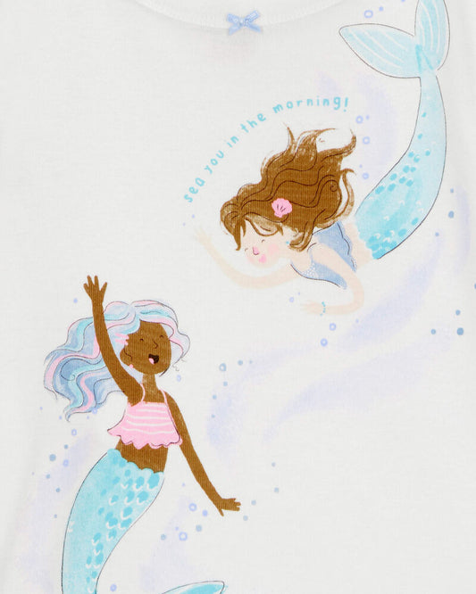Carter's Baby Mermaid Print Snug Fit Cotton 4-Piece Pyjamas