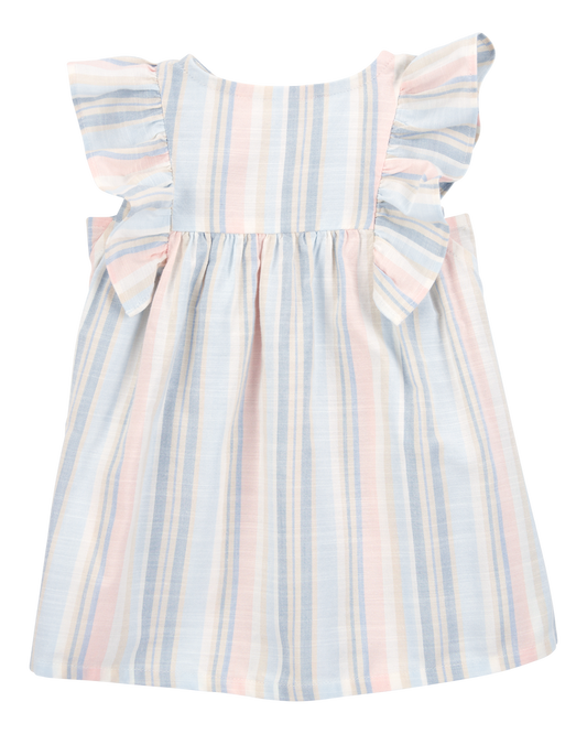 Carter's Baby Striped Flutter Sleeves Dress