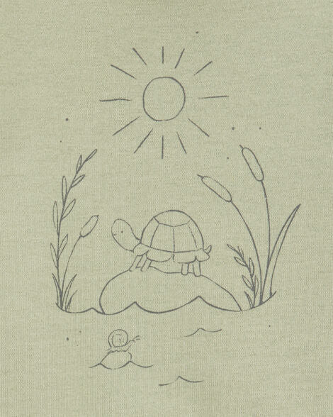 Carter's Baby 2-Piece Turtle Short-Sleeve Bodysuit Pant Set - Olive